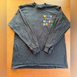 Travis Scott Astroworld 2018 Wish You Were Here Long Sleeve Tee Black Size L